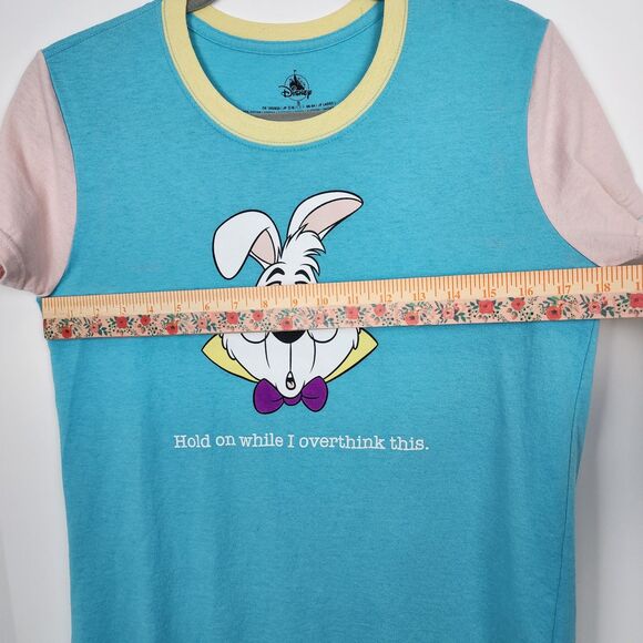 Disney Alice in Wonderland White Rabbit Graphic T-Shirt Size S - Picture 5 of 6